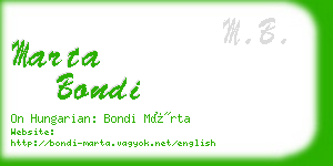 marta bondi business card